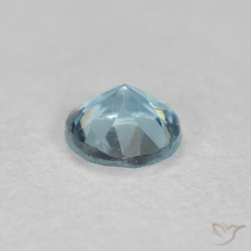0.19克拉天然蓝晶，圆形的，VS