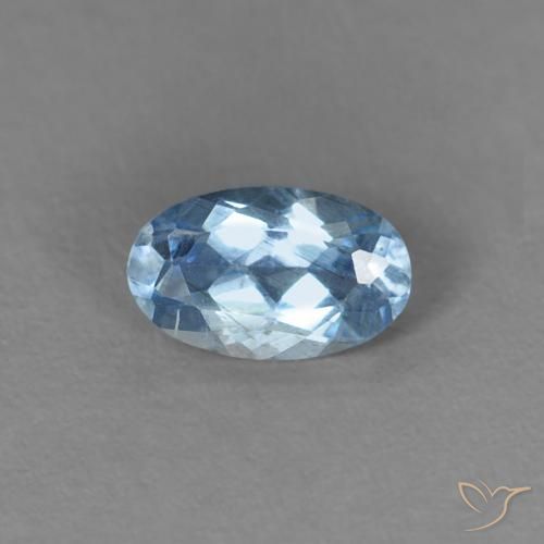 0.24ct 天然 天蓝 蓝晶, 椭圆形, VS