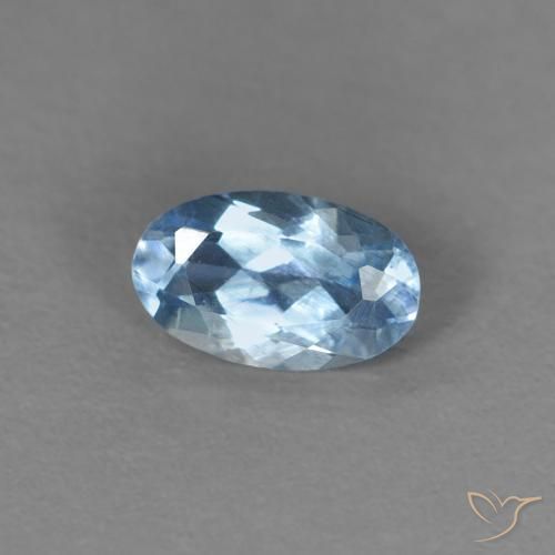 0.24克拉天然蓝晶，椭圆形，VS