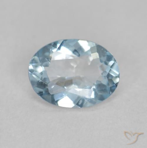 0.27ct 天然 淡蓝色 蓝晶, 椭圆形, VS