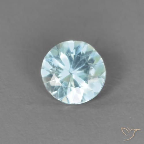 0.22ct 天然 淡蓝 蓝晶, 圆形的, VS