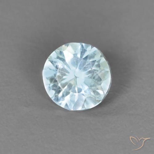 0.22克拉天然蓝晶，圆形的，VS