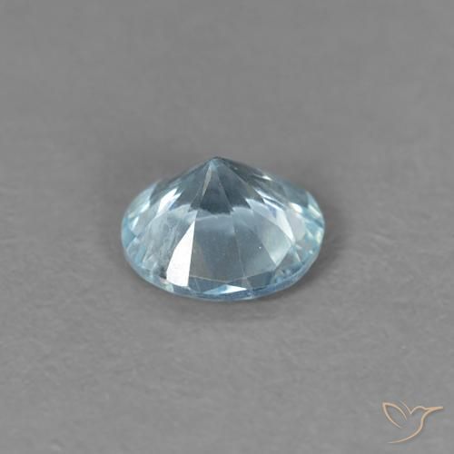 0.22克拉天然蓝晶，圆形的，VS