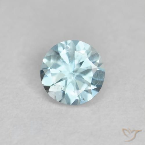 0.24克拉天然蓝晶，圆形的，VS