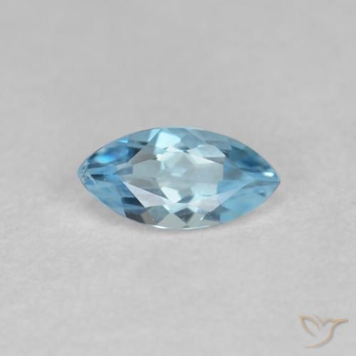 0.24ct 天然 天蓝 蓝晶, 榄尖形, VS