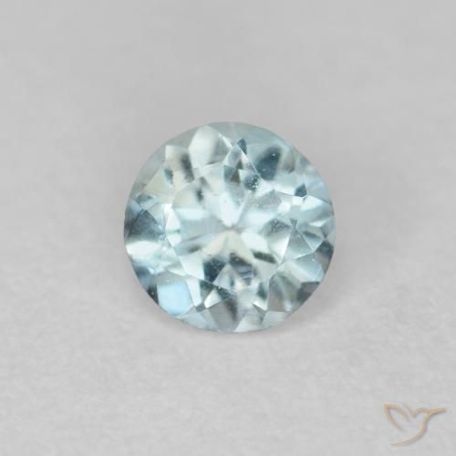 0.25ct 天然 浅蓝色 蓝晶, 圆形的, VS