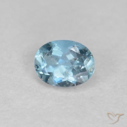 0.18ct 天然 浅蓝色 蓝晶, 椭圆形, VS