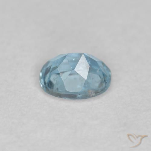 0.18克拉天然蓝晶，椭圆形，VS