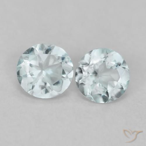 0.23天然海蓝宝石，圆形切割，3.33毫米，VVS-VS