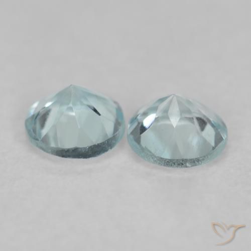 0.23天然海蓝宝石，圆形切割，3.33毫米，VVS-VS