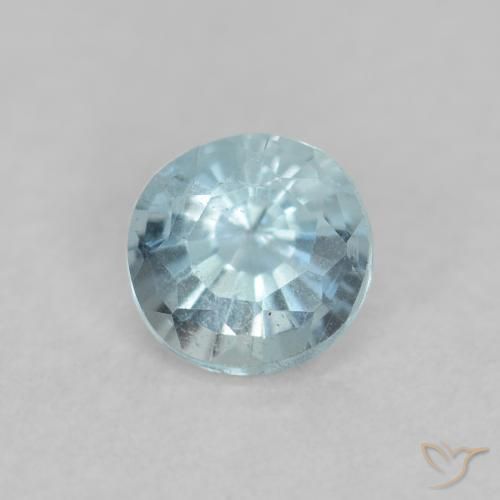 0.17ct 天然 淡蓝色 蓝晶, 圆形的, VS-SI