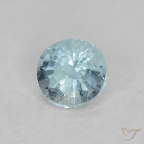 0.17克拉天然蓝晶，圆形的，VS-SI