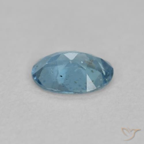 0.25克拉天然蓝晶，椭圆形，VS-SI