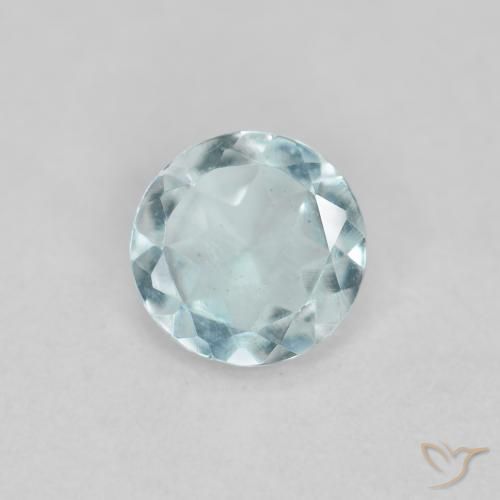 0.34ct 天然 浅水蓝色 蓝晶, 圆形的, VS