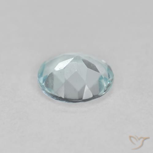 0.34克拉天然蓝晶，圆形的，VS