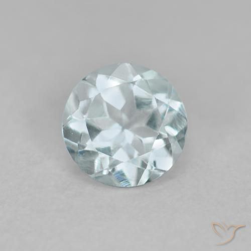 0.43ct 天然 淡天蓝色 蓝晶, 圆形的, VVS-VS