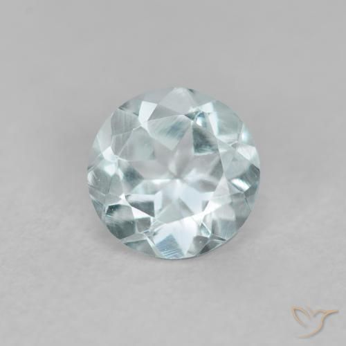 0.43克拉天然蓝晶，圆形的，VVS-VS