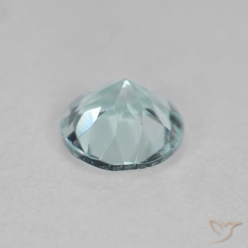 0.41克拉天然蓝晶，圆形的，VS