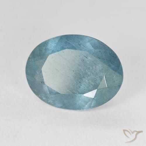 5.00ct 天然 Light Bluish Turquoise 蓝晶, 椭圆形, VS-SI
