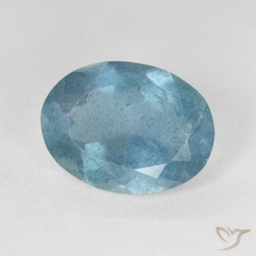 4.03ct 天然 浅绿蓝 蓝晶, 椭圆形, VS-SI