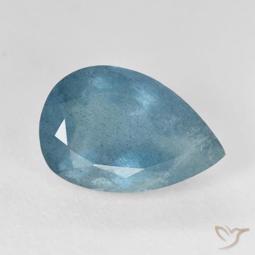 6.37ct 天然 蓝绿色 蓝晶, 梨形, VS-SI