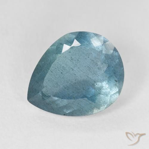 3.54ct 天然 浅蓝绿色 蓝晶, 梨形, VS-SI