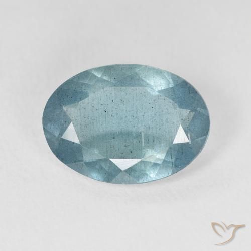 3.43ct 天然 蓝绿色 蓝晶, 椭圆形, VS-SI