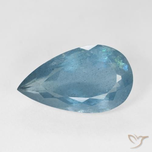 8.96ct 天然 绿蓝色 蓝晶, 梨形, VS-SI
