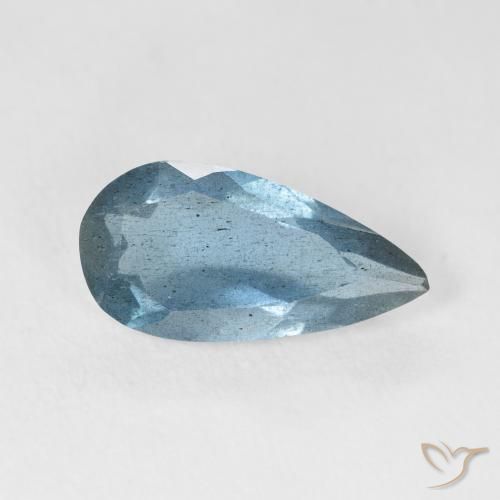 2.35ct 天然 浅水蓝色 蓝晶, 梨形, VS-SI