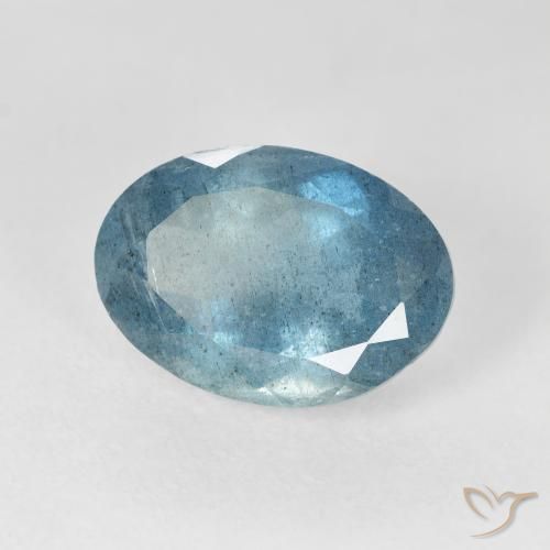 5.28克拉天然蓝晶，椭圆形，VS-SI