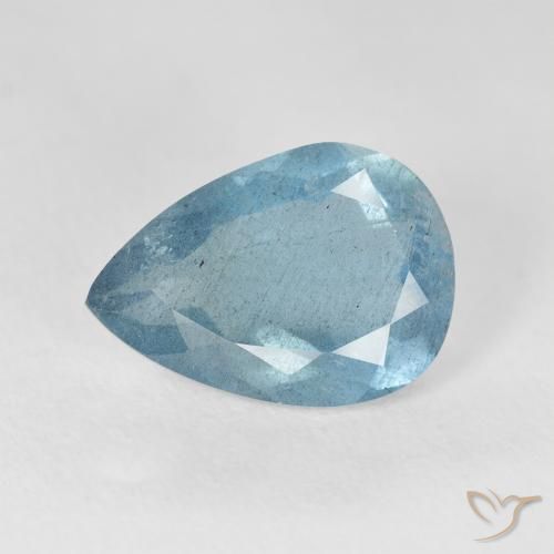 3.48ct 天然 浅绿蓝 蓝晶, 梨形, VS-SI