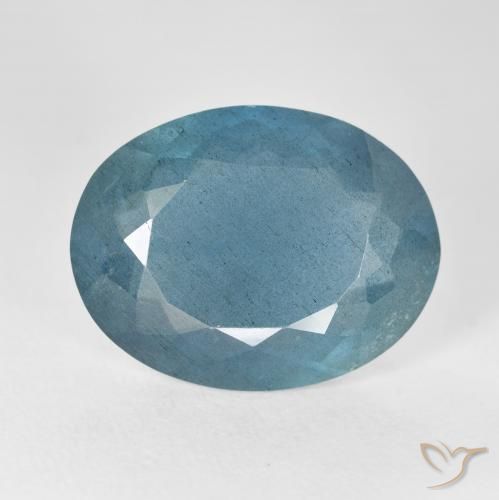12.80ct 天然 绿蓝色 蓝晶, 椭圆形, VS-SI