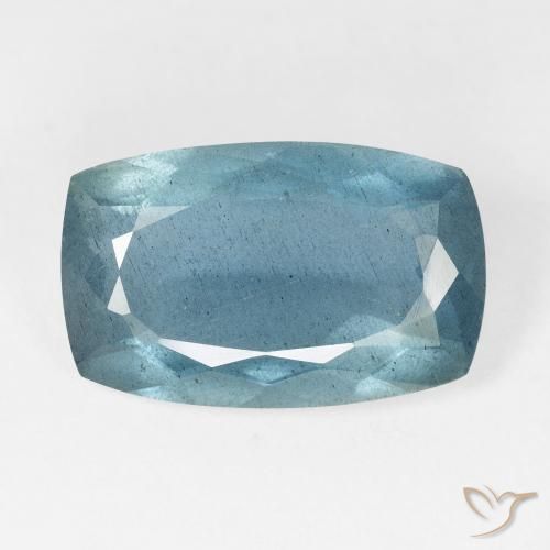 8.71ct 天然 Light Bluish Turquoise 蓝晶, 软垫, VS-SI