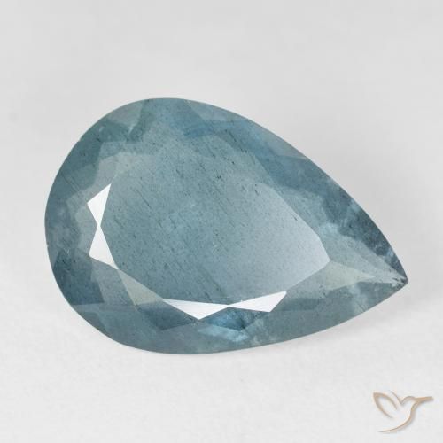 8.74ct 天然 蓝绿色 蓝晶, 梨形, VS-SI