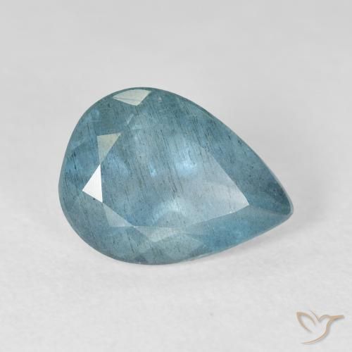 4.01ct 天然 绿蓝色 蓝晶, 梨形, VS-SI