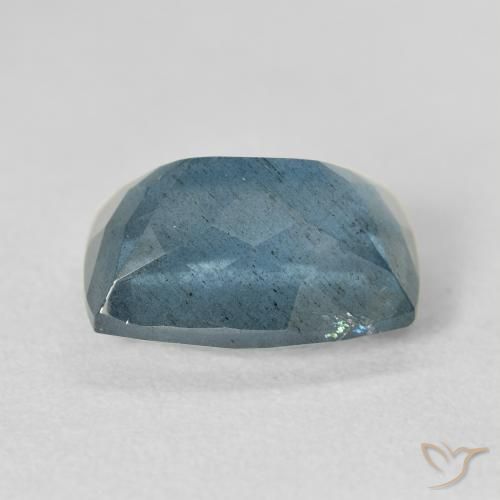 5.68克拉天然海蓝宝石，垫形剪裁，12.8×9.2毫米，VS-SI