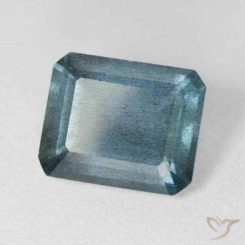 5.38克拉天然海蓝宝石，祖母绿式切割，12.3×10毫米，VS-SI