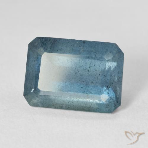 7.81克拉天然海蓝宝石，祖母绿式切割，14×10.1毫米，VS-SI