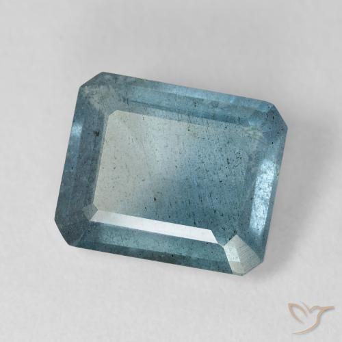 4.63克拉天然海蓝宝石，祖母绿式切割，12×9.9毫米，VS-SI