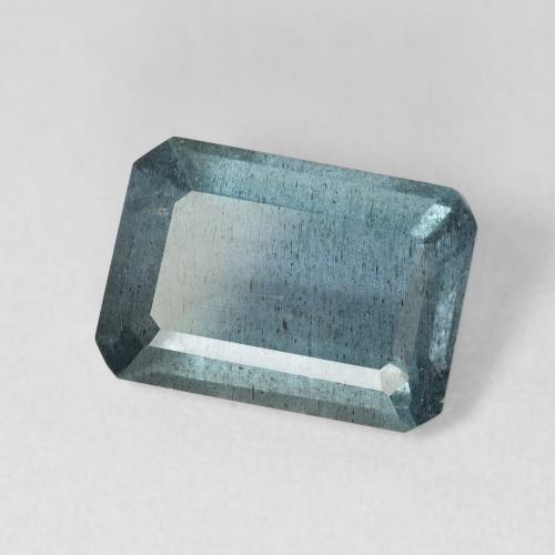 4.25克拉天然海蓝宝石，祖母绿式切割，12.4×8.7毫米，半透明