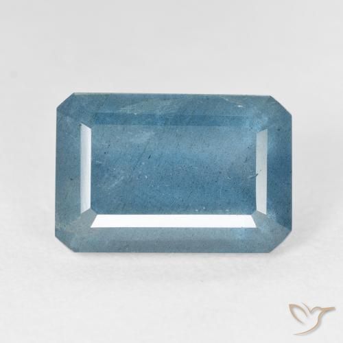 9.93ct 天然 深银色水蓝色 蓝晶, 祖母绿式切割, VS-SI