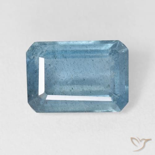 5.28ct 天然 淡蓝色 蓝晶, 祖母绿式切割, VS-SI