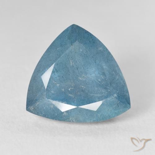 6.80ct 天然 浅绿蓝 蓝晶, 胖三角形, VS-SI