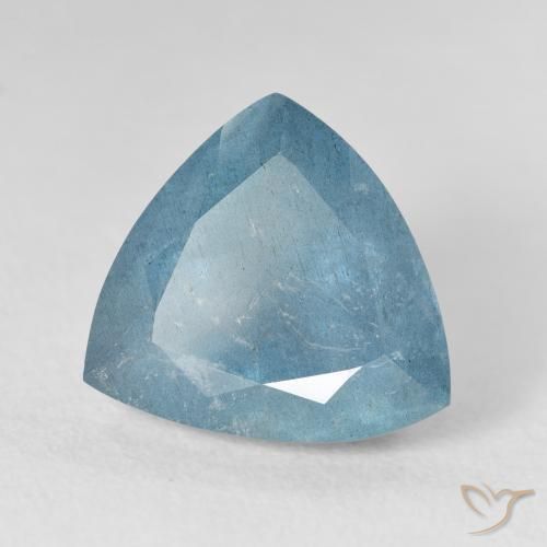 6.80克拉天然蓝晶，胖三角形，VS-SI