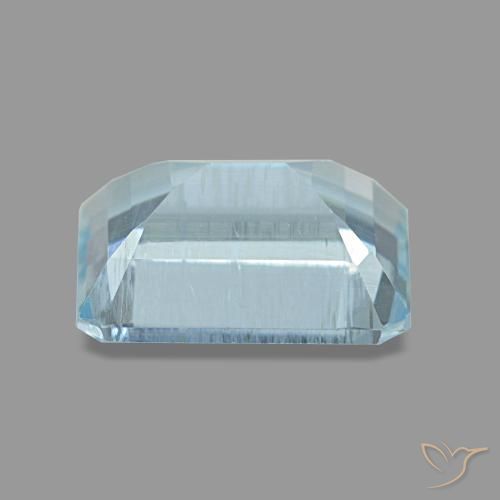 1.97克拉天然海蓝宝石，祖母绿式切割，8.7×7毫米，VS