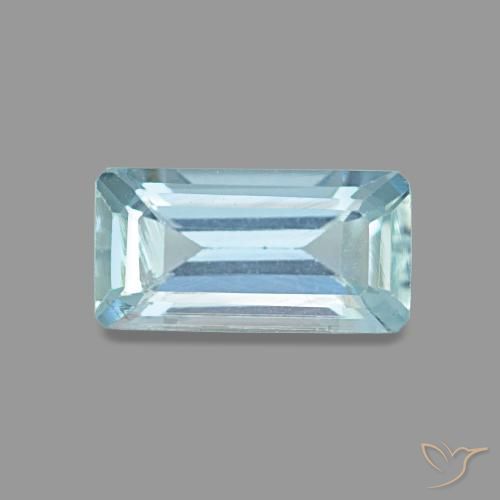 0.84ct 天然 淡蓝色 海蓝宝石, 八角形 / 祖母绿切工, VS, Photo A