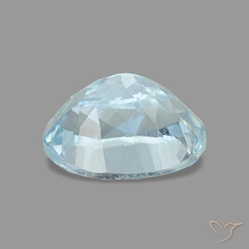 1.21克拉天然海蓝宝石，椭圆形切割，7.8×5.8毫米，VS