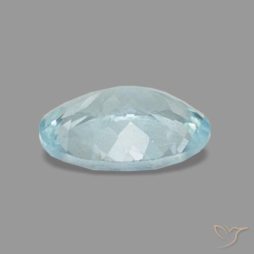 0.97克拉天然海蓝宝石，椭圆形切割，8.1×6毫米，VS