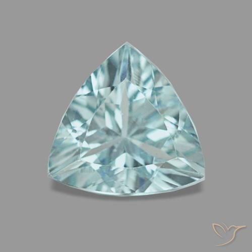 0.93ct 天然 浅蓝绿色 海蓝宝石, 三角形, VVS, Photo A