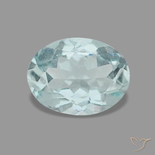 0.93克拉天然绿松石海蓝宝石，椭圆形切割，8.1×6.2毫米，VVS